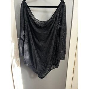 Torrid size 5 black lace one piece bodysuit lingerie